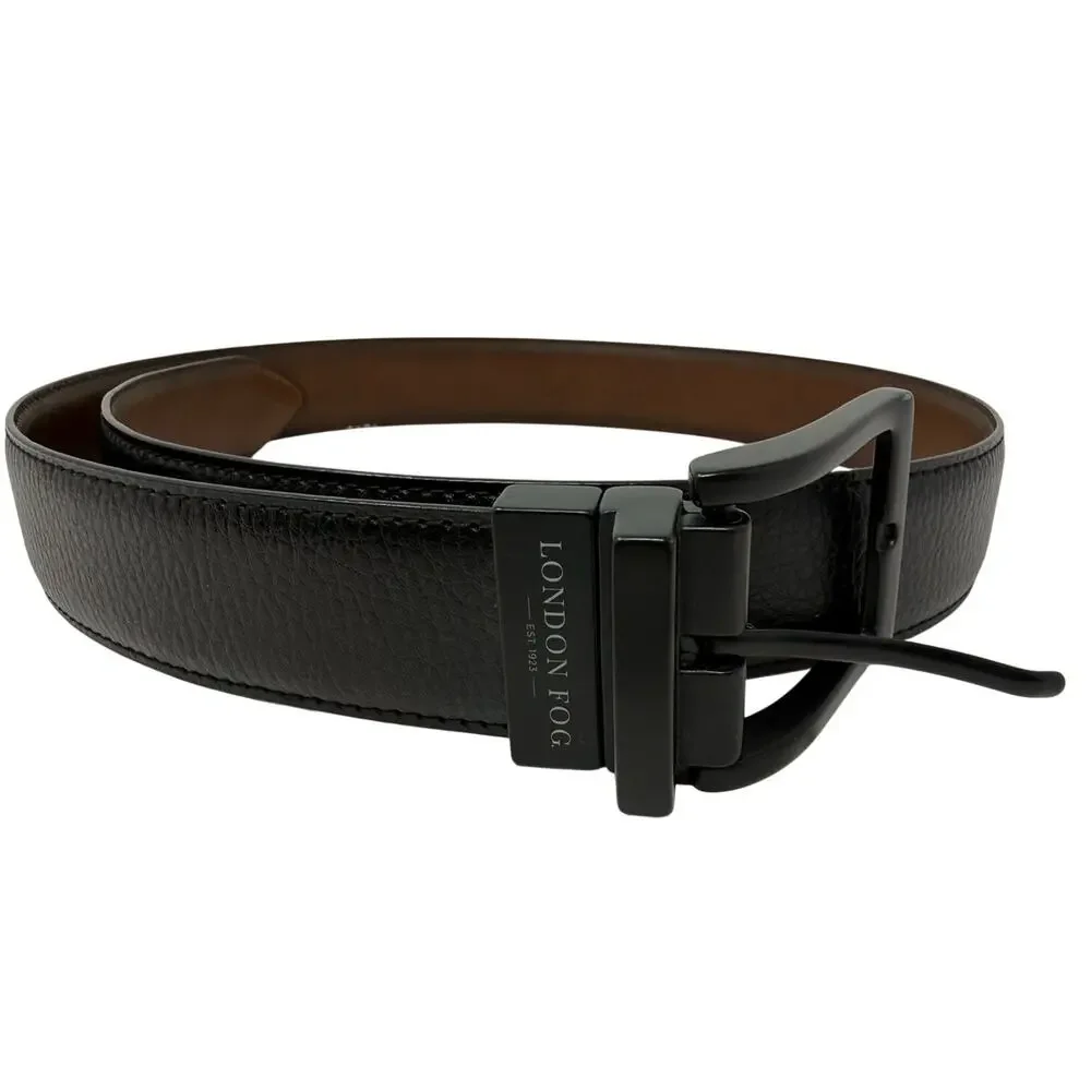 London Fog Black Belt Men's 30-32 Classic Dress Casual